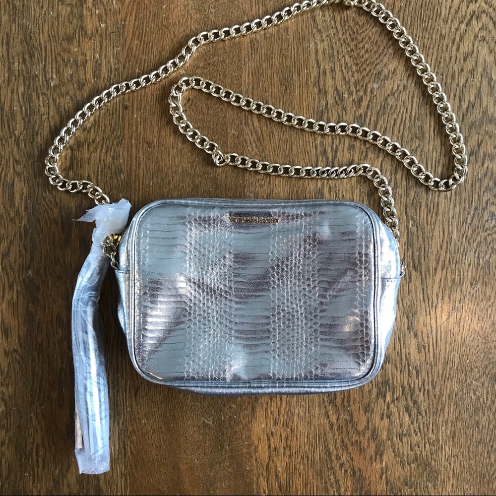 Victoria’s Secret Metallic Silver Crossbody Purse